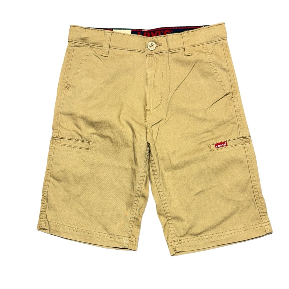 Levi's Cargo Shorts Youth Boys Size 14 Huntington Stretch‎ Waistband Knee Length